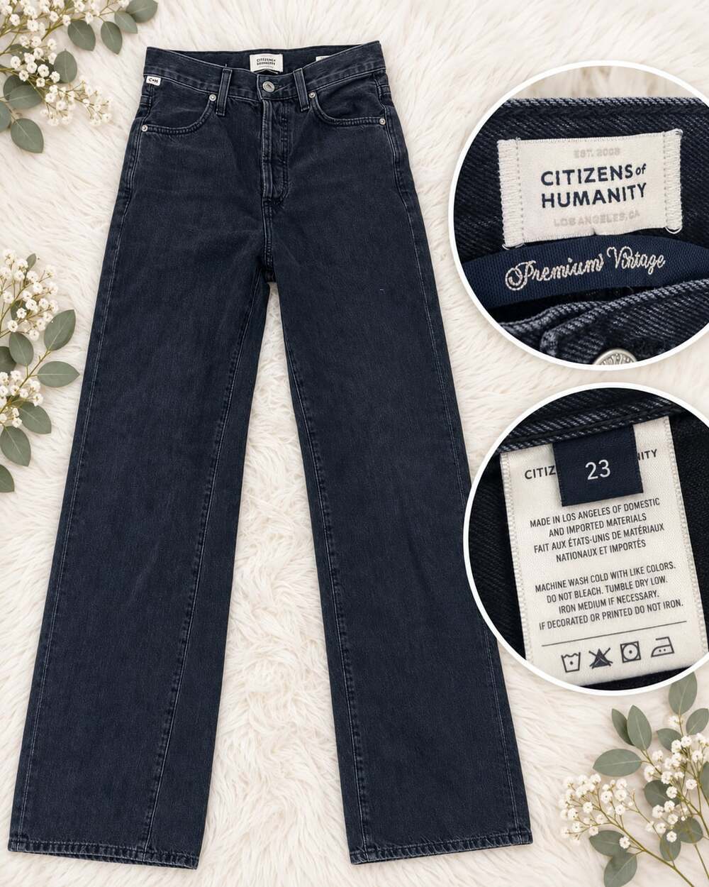 Citizens Of Humanity Size 23 Black Denim